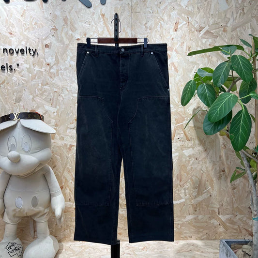 dior black washed cargo jeans size 52