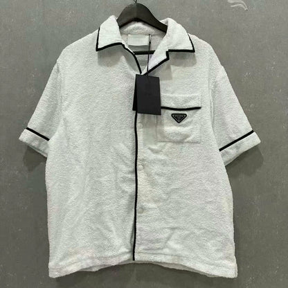 Prada Logo Short-Sleeve Button-Up Shirt