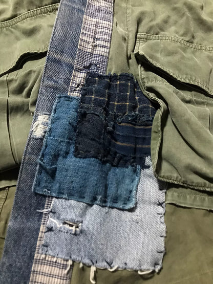 Greg Lauren Military-Inspired Patchwork Jacket