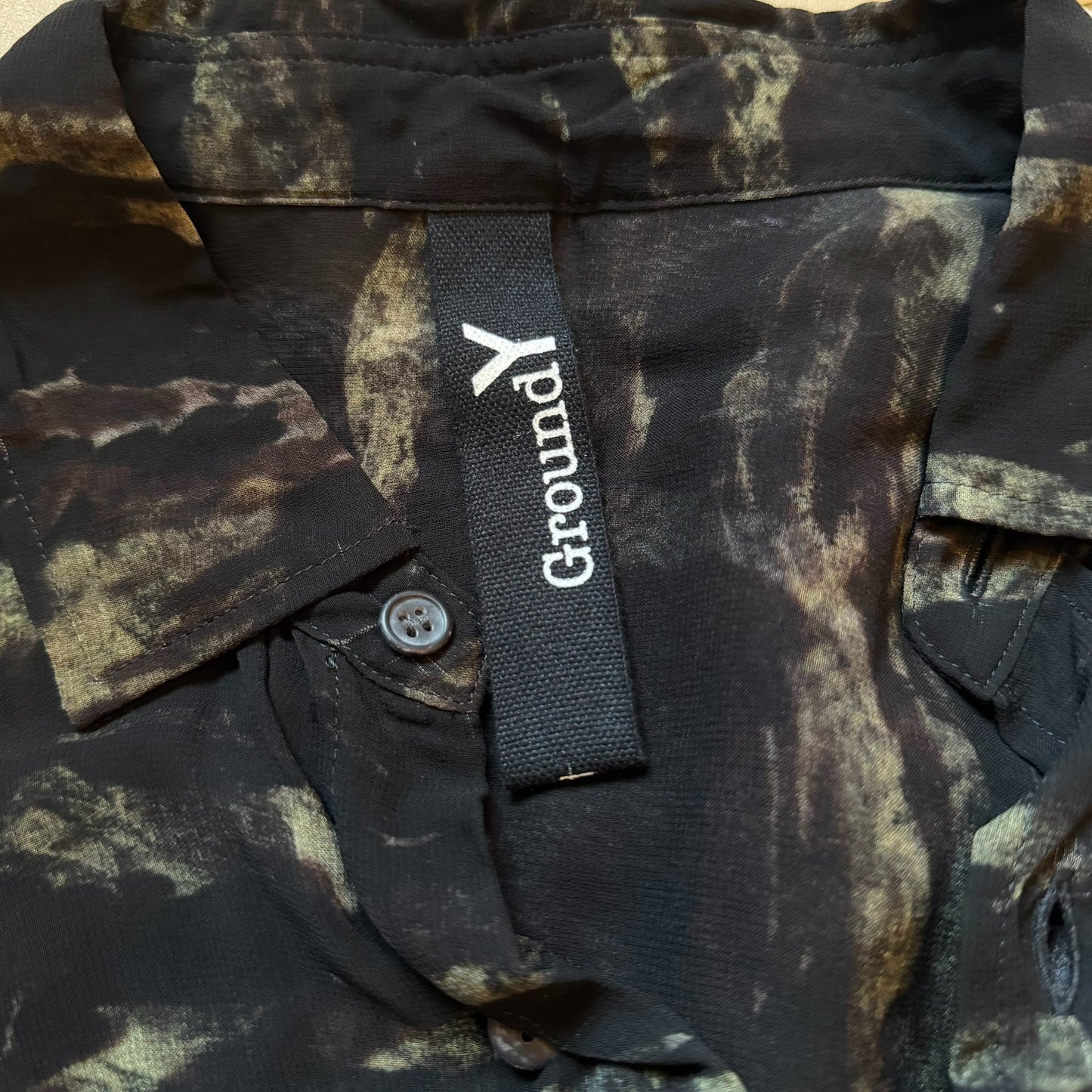 Yohji Yamamoto 24SS Sheer Floral Cupro Shirt