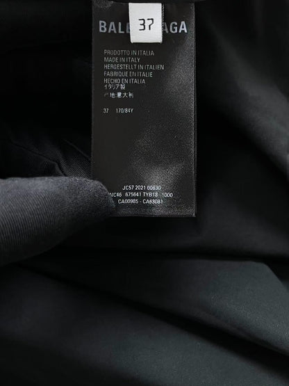 balenciaga black and yellow embroidered shirt jacket