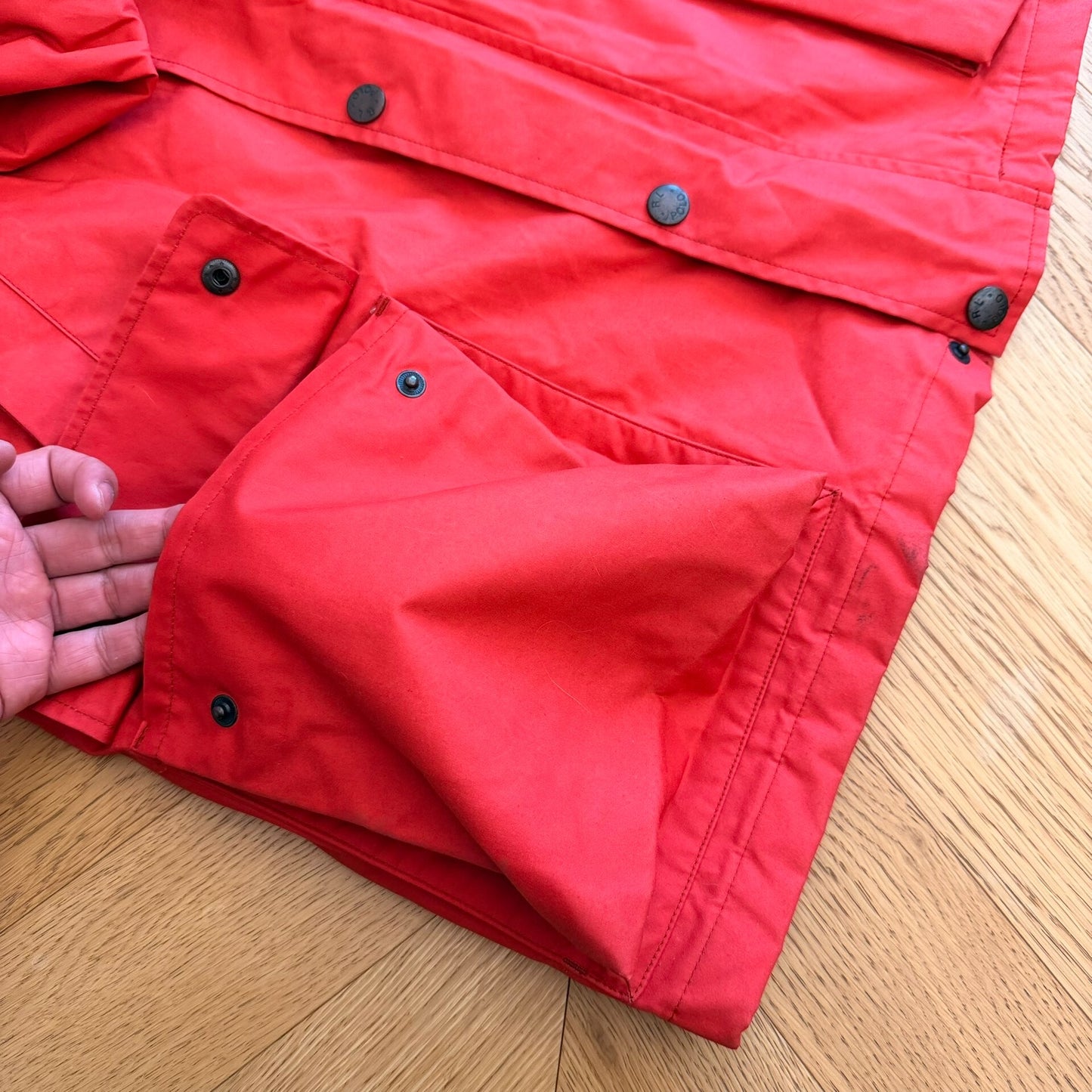 Vintage Heavy Waxed Outdoor Hooded Jacket