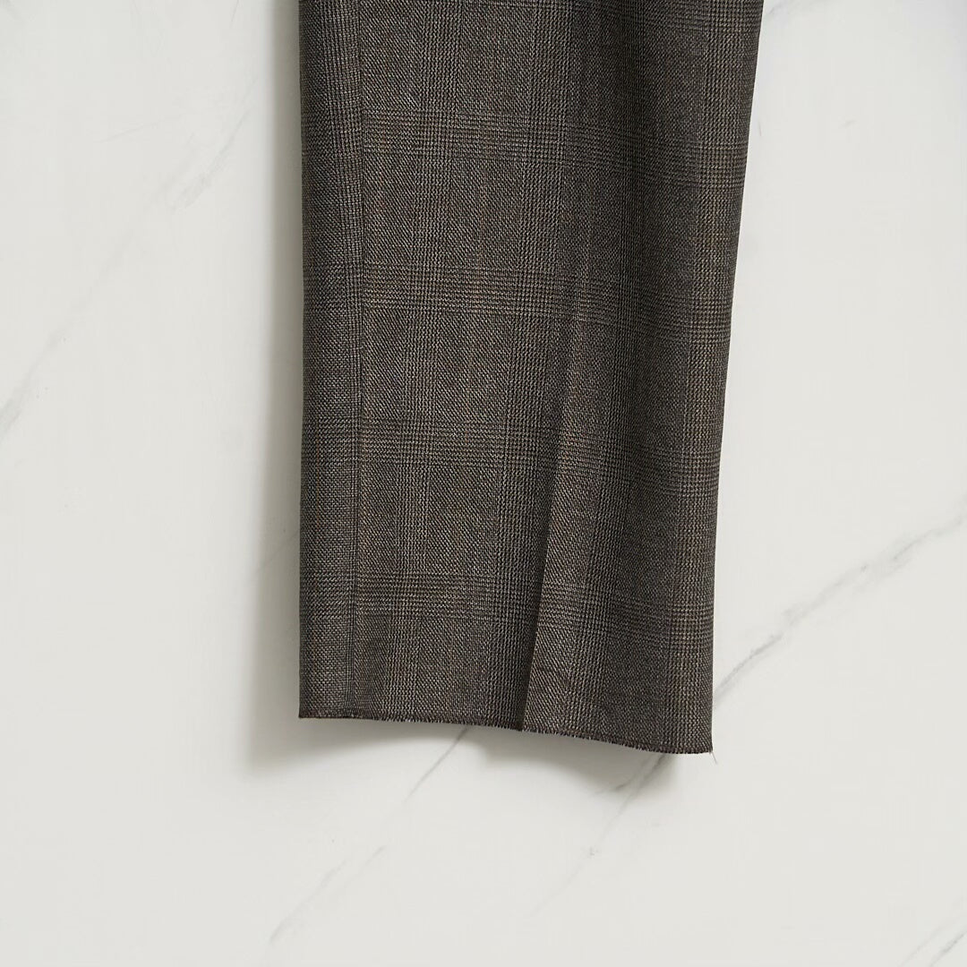 Saint Laurent Men's Checked Drawstring Trousers