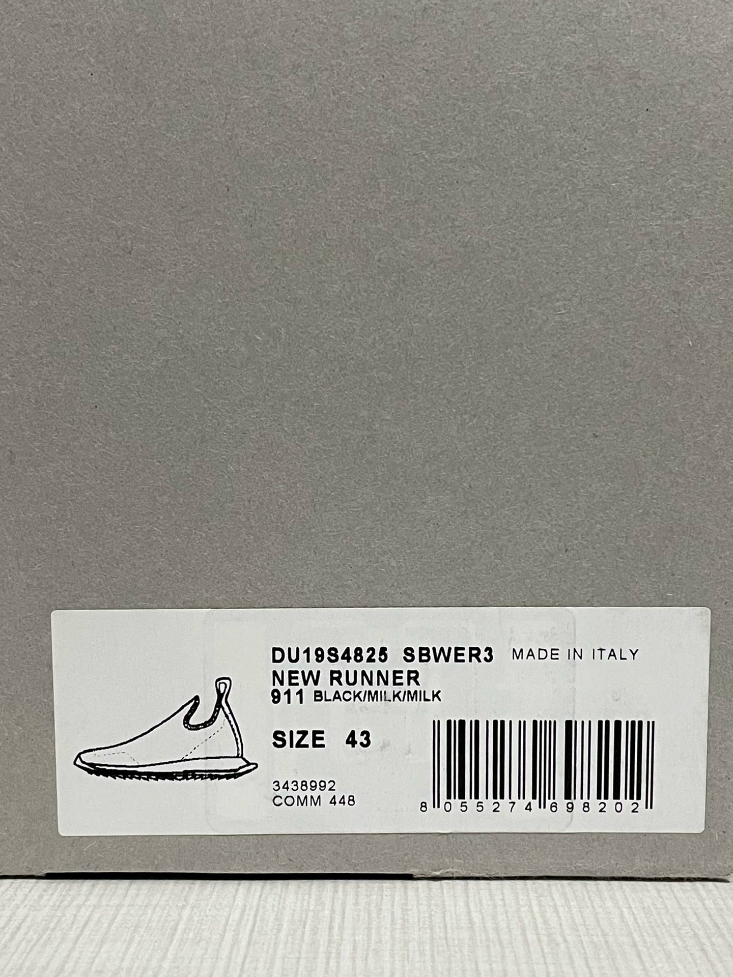 rick owens drkshdw low top sock sneakers