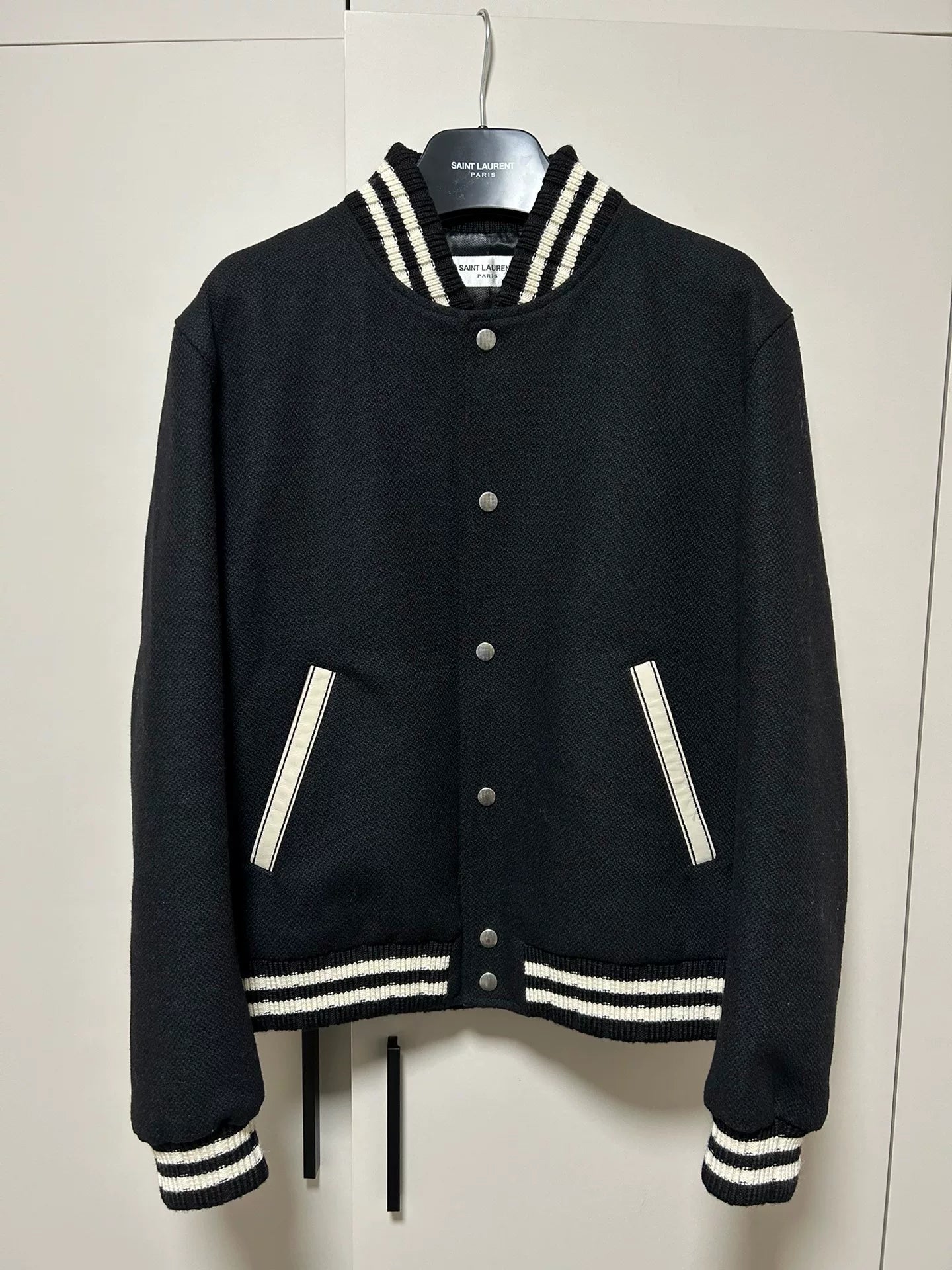 Saint Laurent SLP 22FW Embroidered Baseball Jacket