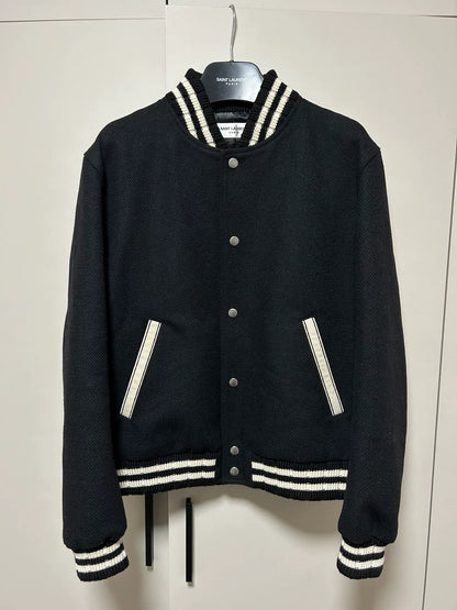 Saint Laurent SLP 22FW Embroidered Baseball Jacket