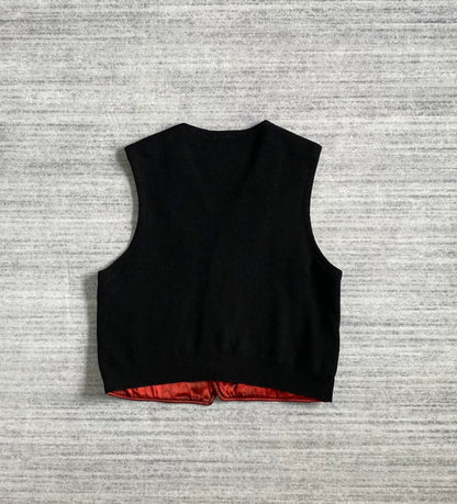 vintage western sleeveless leather vest