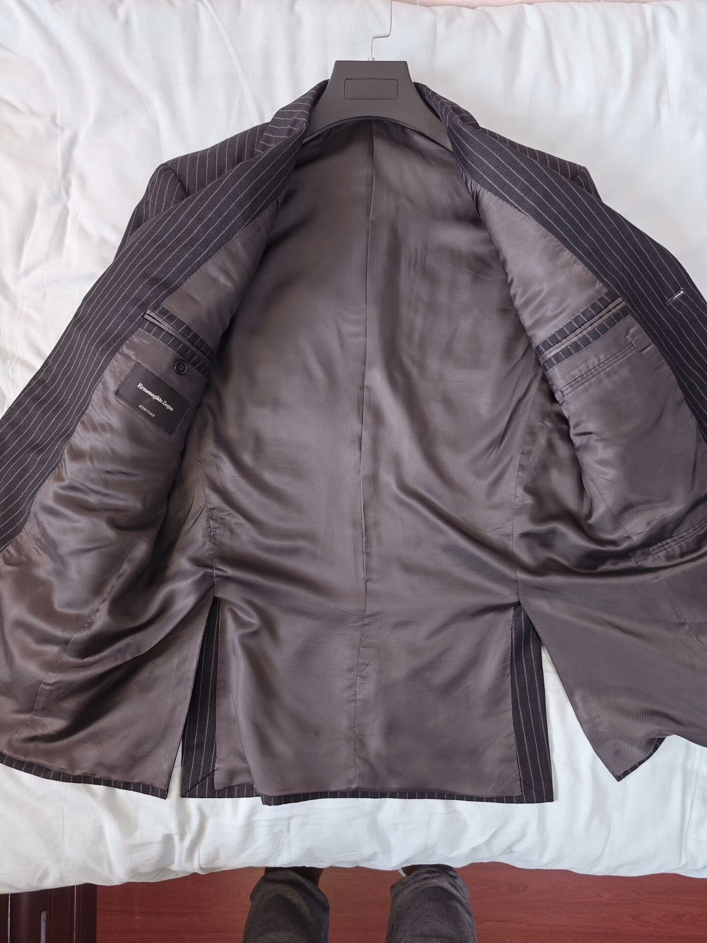 Zegna Italian Wool Linen Blend Suit