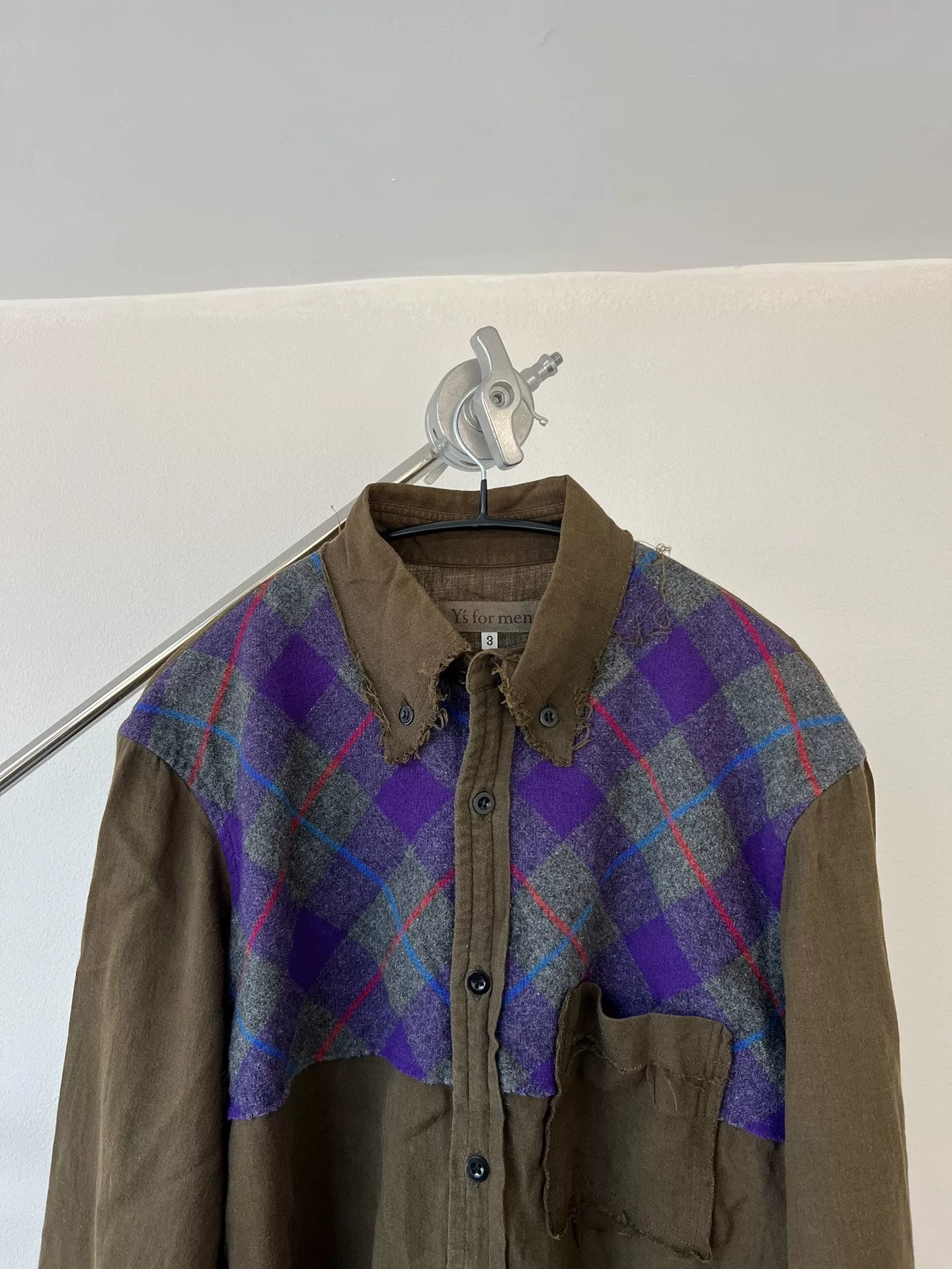 Yohji Yamamoto Wool Blend Shirt with Fringe