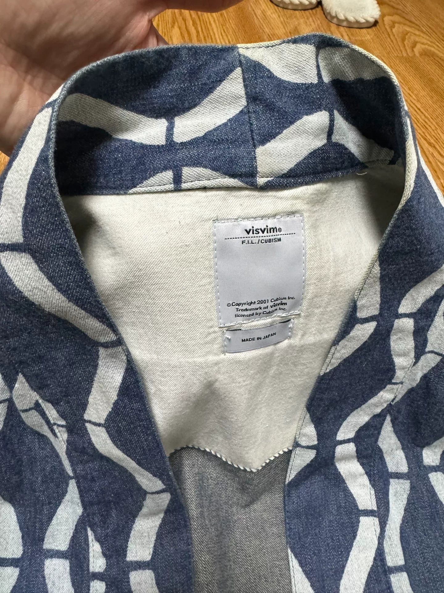 visvim bamboo texture lhamo shirt indigo