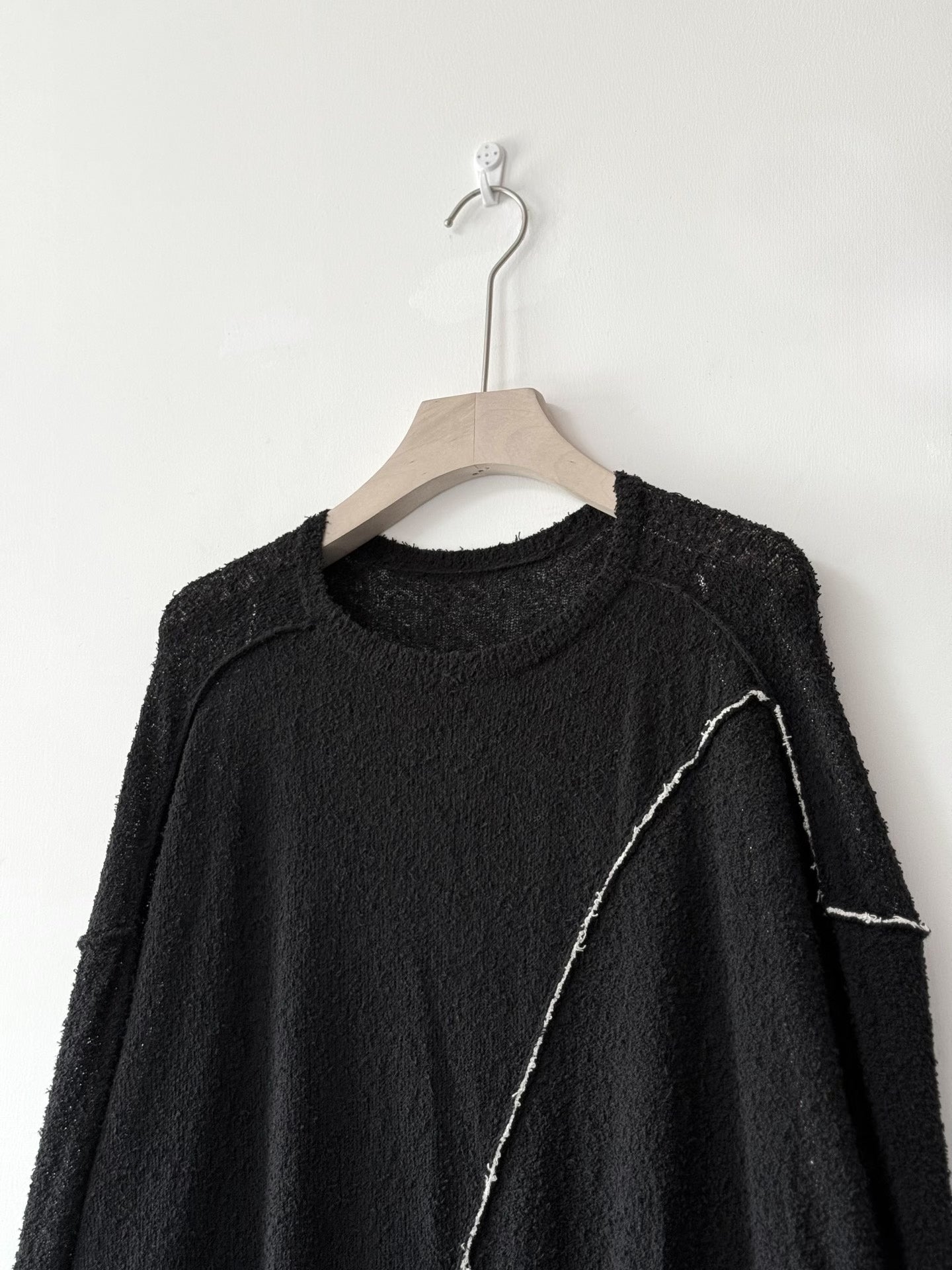 Yohji Yamamoto Asymmetrical Textured Knit Sweater