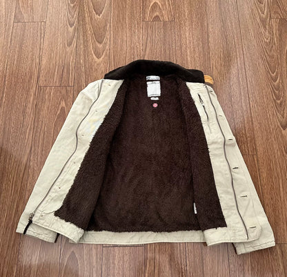 visvim deckhand jacket with sheep wool collar