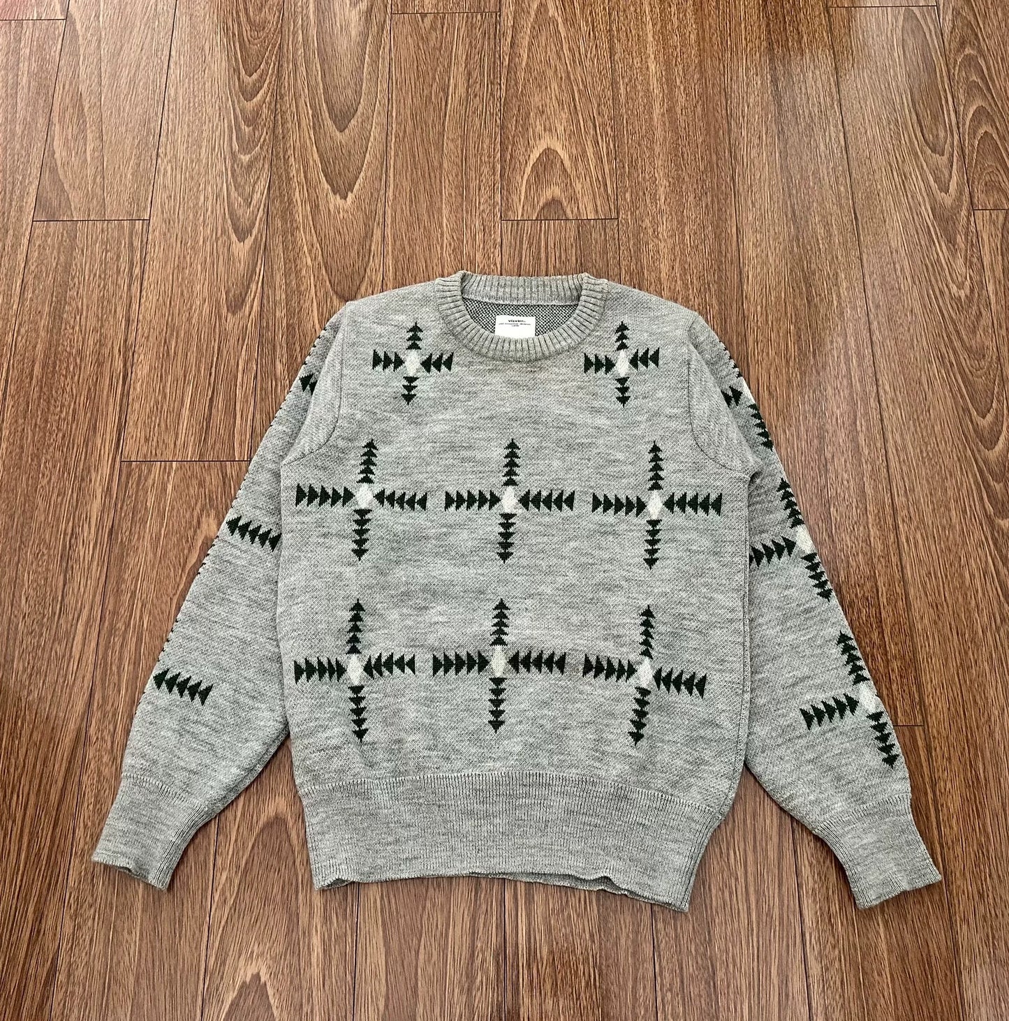visvim vintage jacquard knit sweater for men