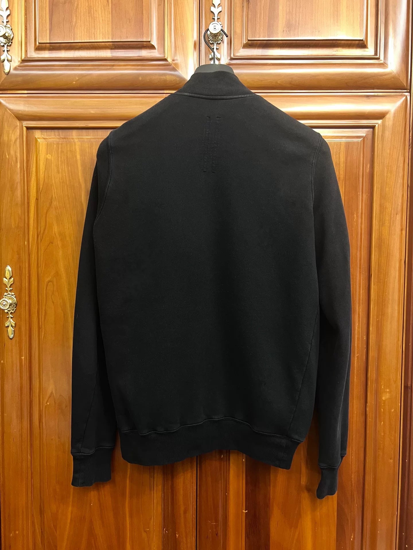 Rick Owens Black Zip Front Pilot Jacket