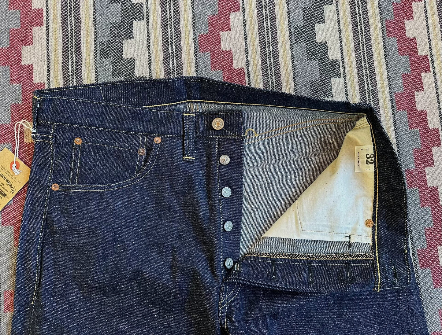 warehouse dead stock blue jeans 1947 model