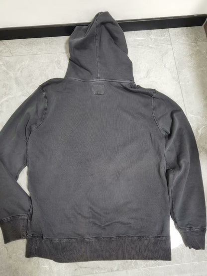 Ralph Lauren Distressed Charcoal Black Hoodie