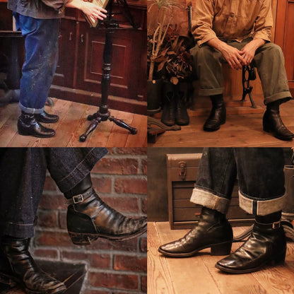 Clinch Jodhpur Black Leather Boots