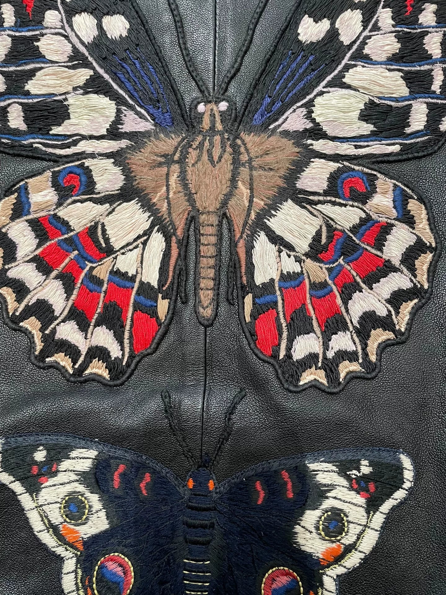 Gucci Embroidered Leather Jacket
