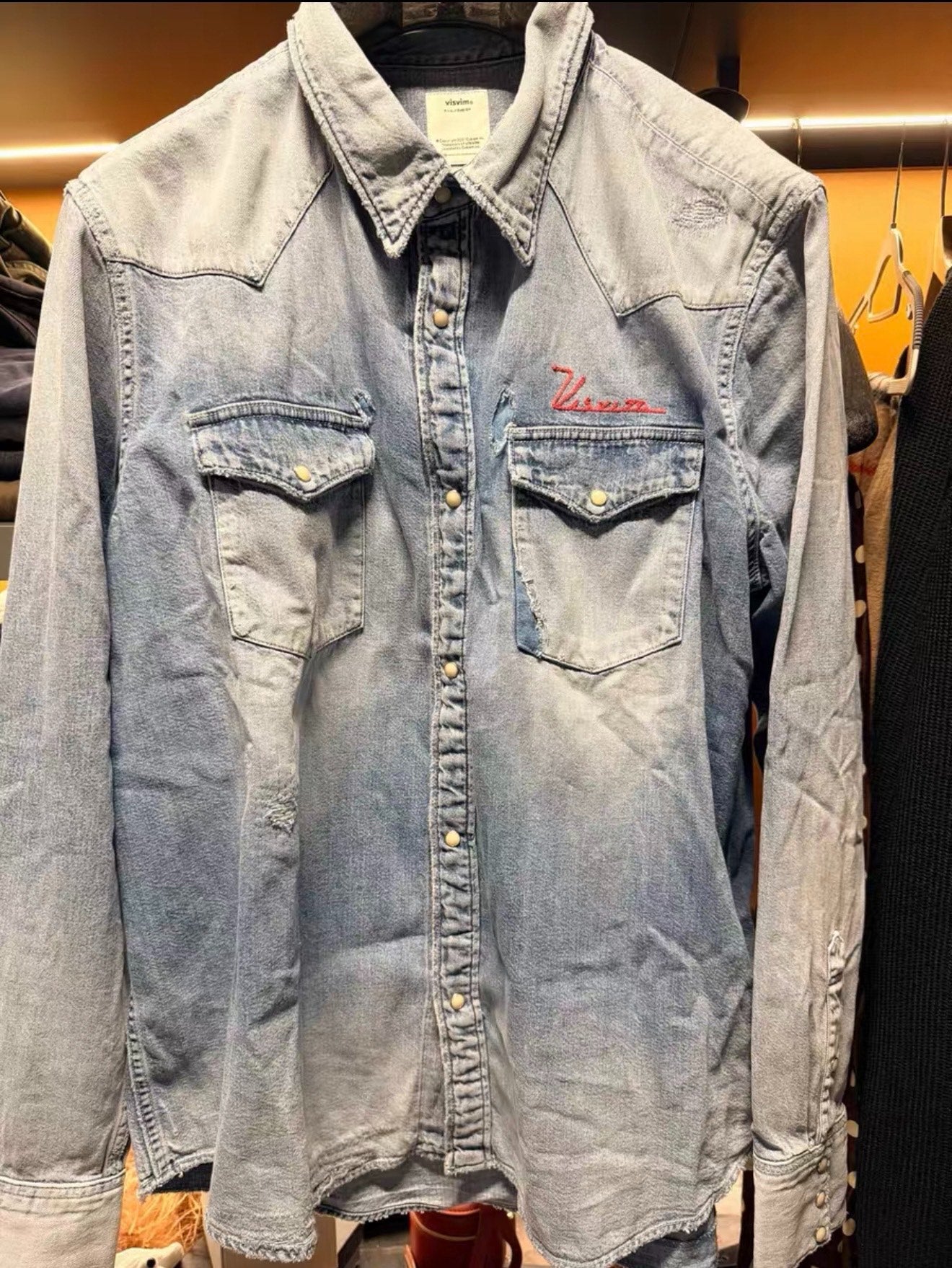 visvim Social Sculpture Crash Denim Shirt