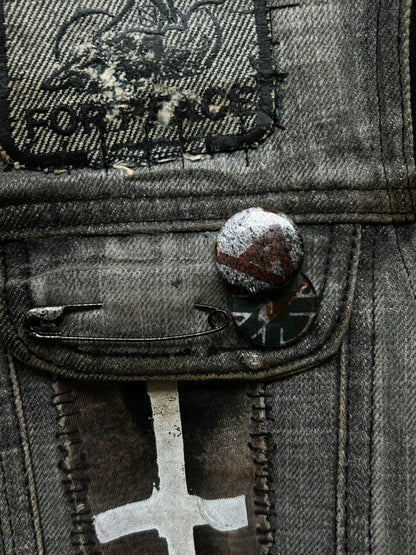 diamond dogs patchwork leather jacket