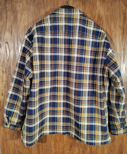 PRADA Plaid Shirt Jacket with Orange Lining