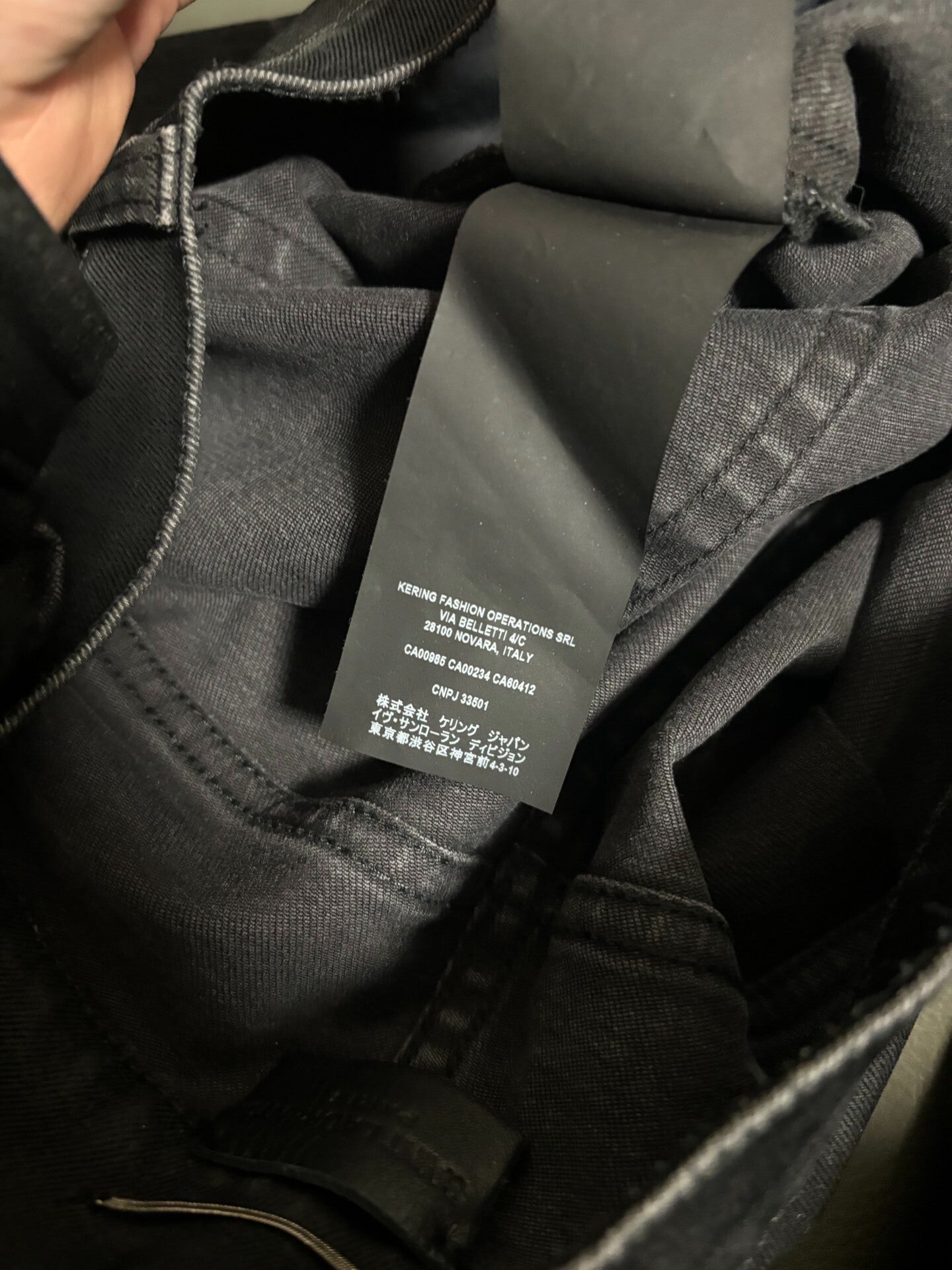 Saint Laurent Black Slim Fit Denim Pants