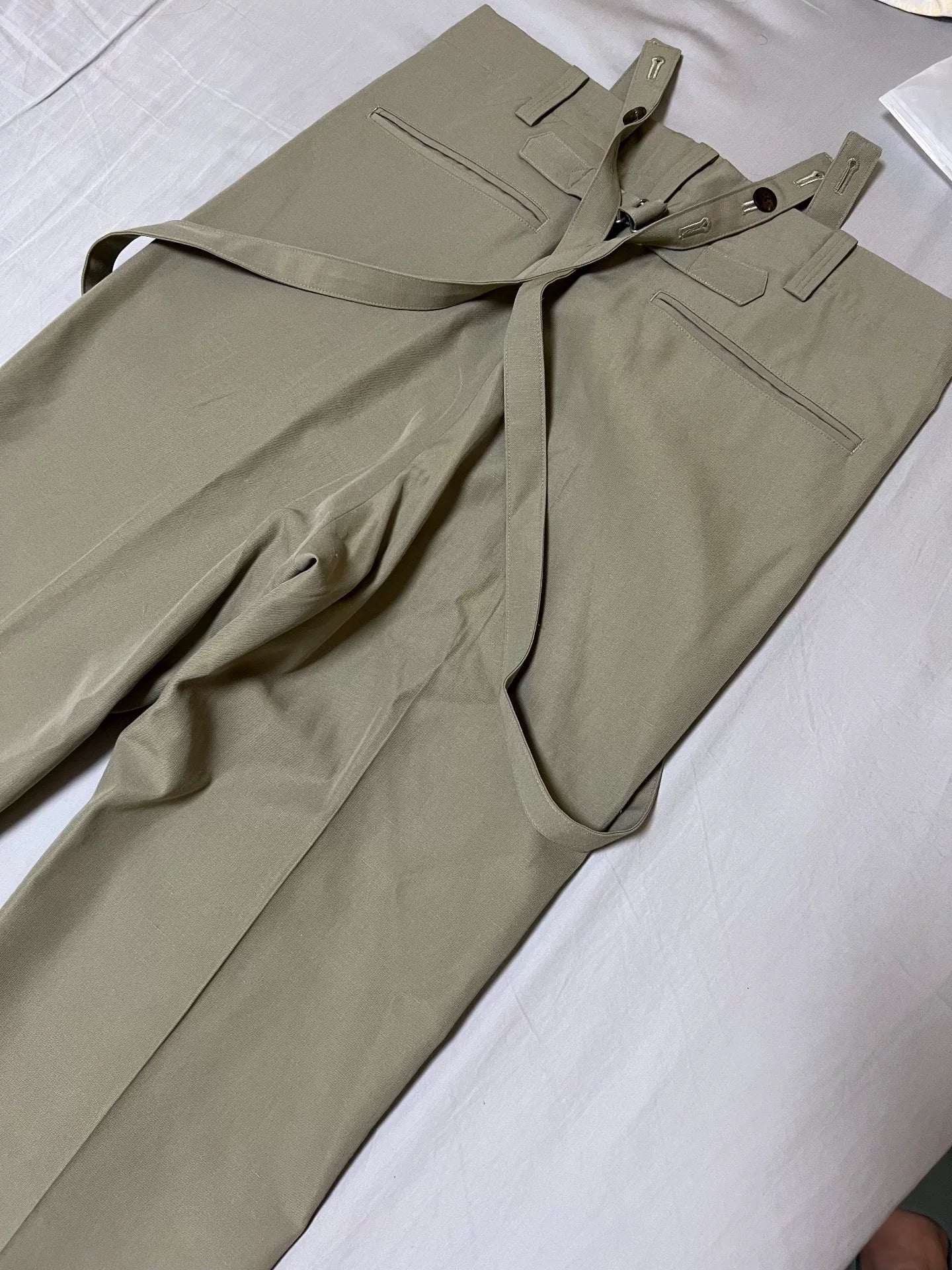Visvim 24SS Tupper Khaki Suspender Pants