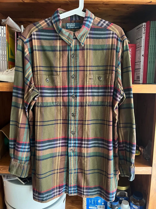 Ralph Lauren Plaid Shirt with Elbow Patches