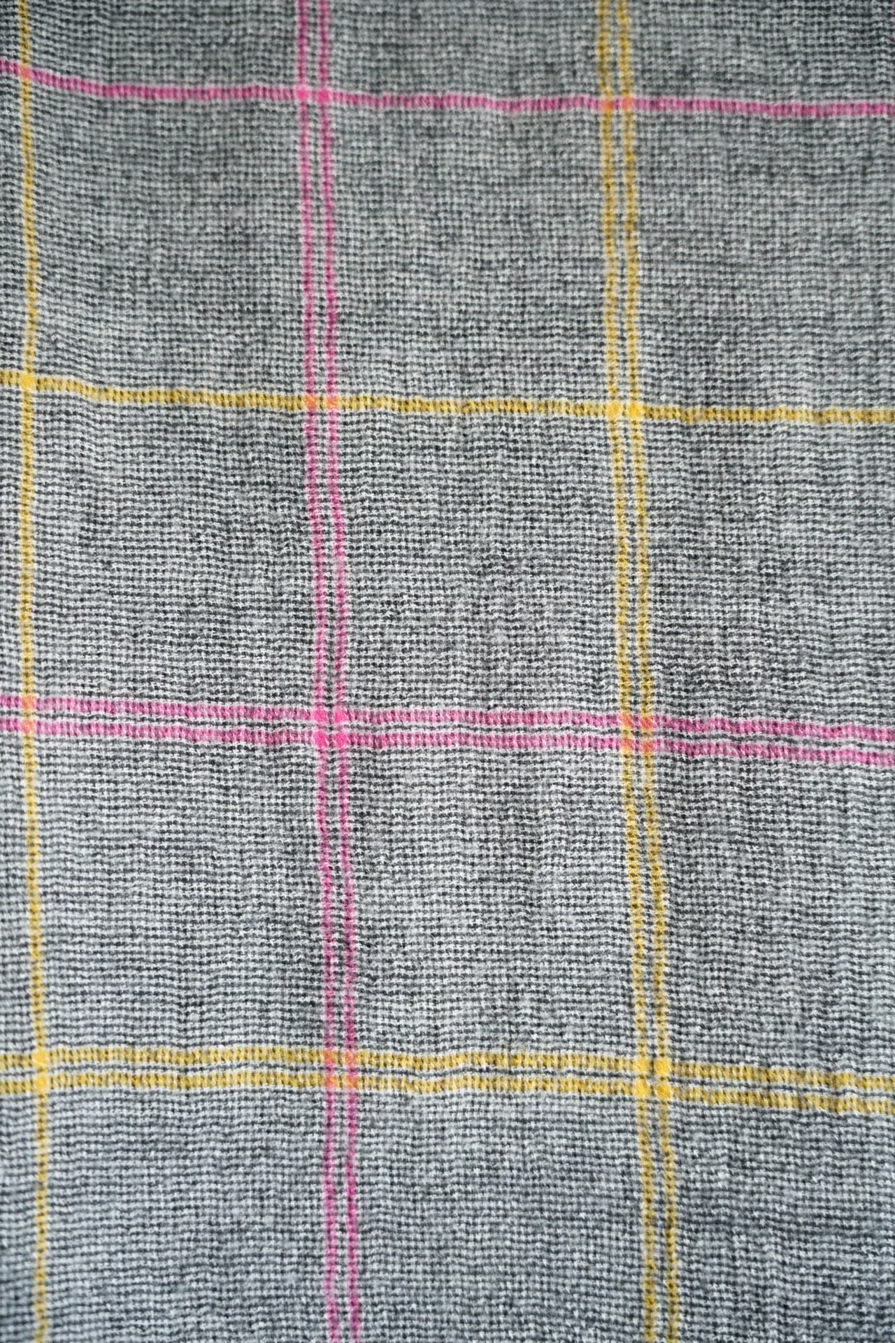 yohji yamamoto vintage plaid fringe scarf