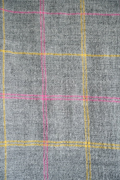 yohji yamamoto vintage plaid fringe scarf