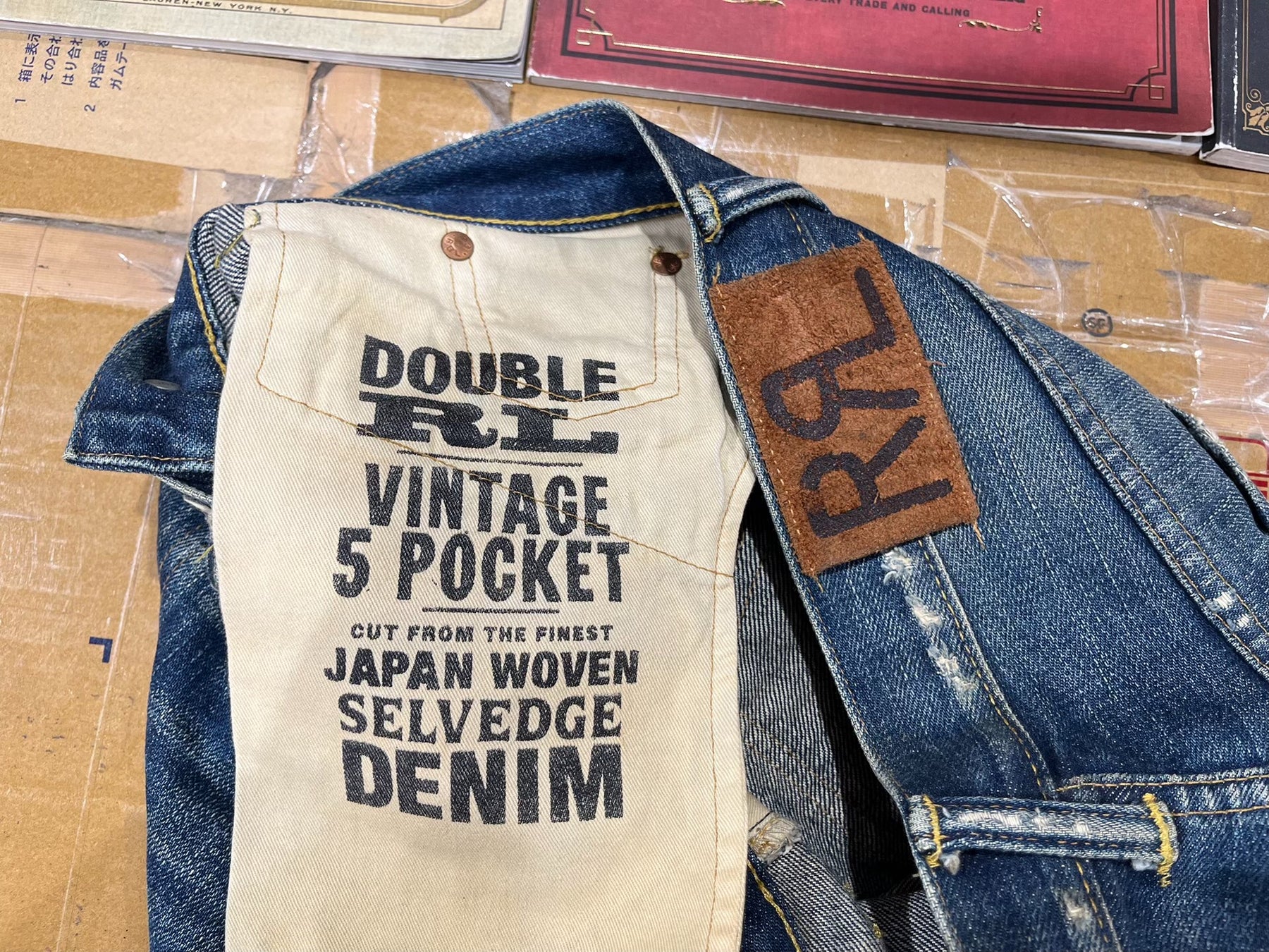 RRL Vintage Distressed Denim Jeans
