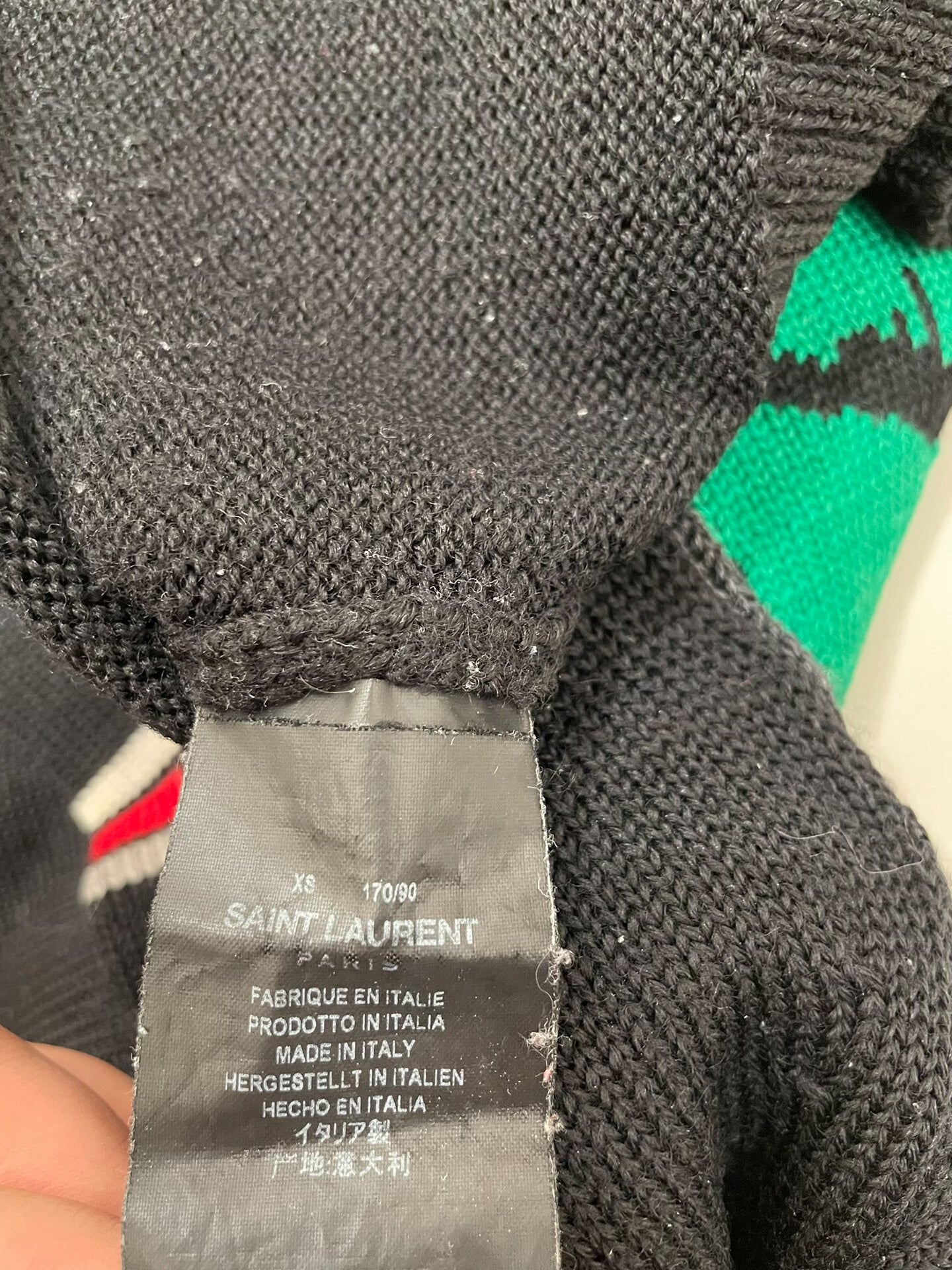 YSL Men's Black Knit Sweater