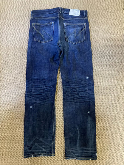 NEIGHBORHOOD 08EX Blue Line Distressed Jeans