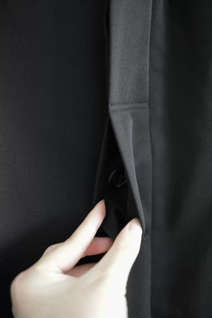 issey miyake men black wool suit jacket