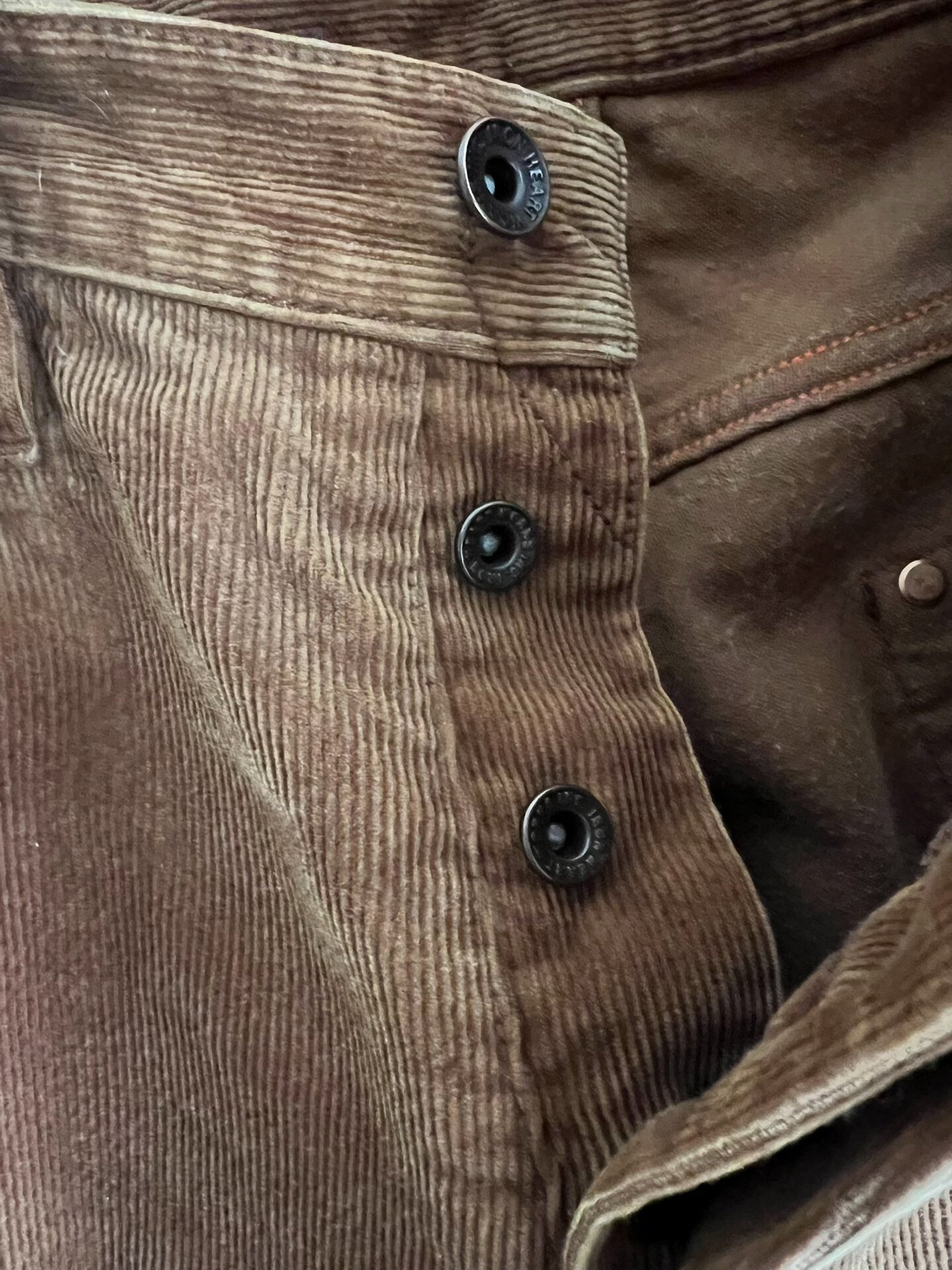 iron heart corduroy pants brown limited edition