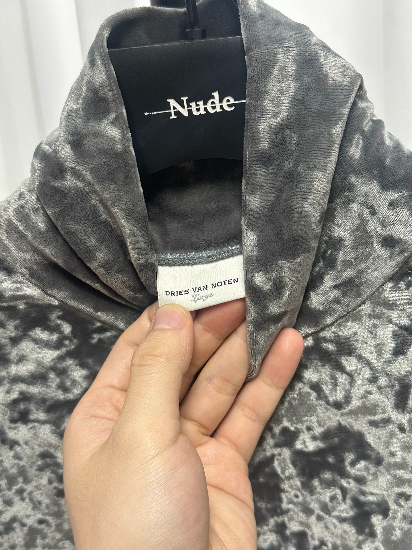 Dries Van Noten Velvet Turtleneck Sweatshirt