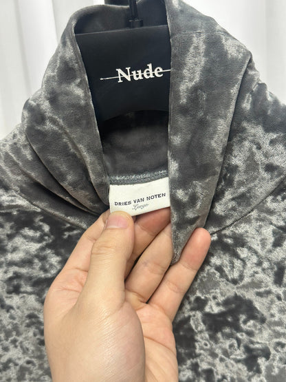 Dries Van Noten Velvet Turtleneck Sweatshirt