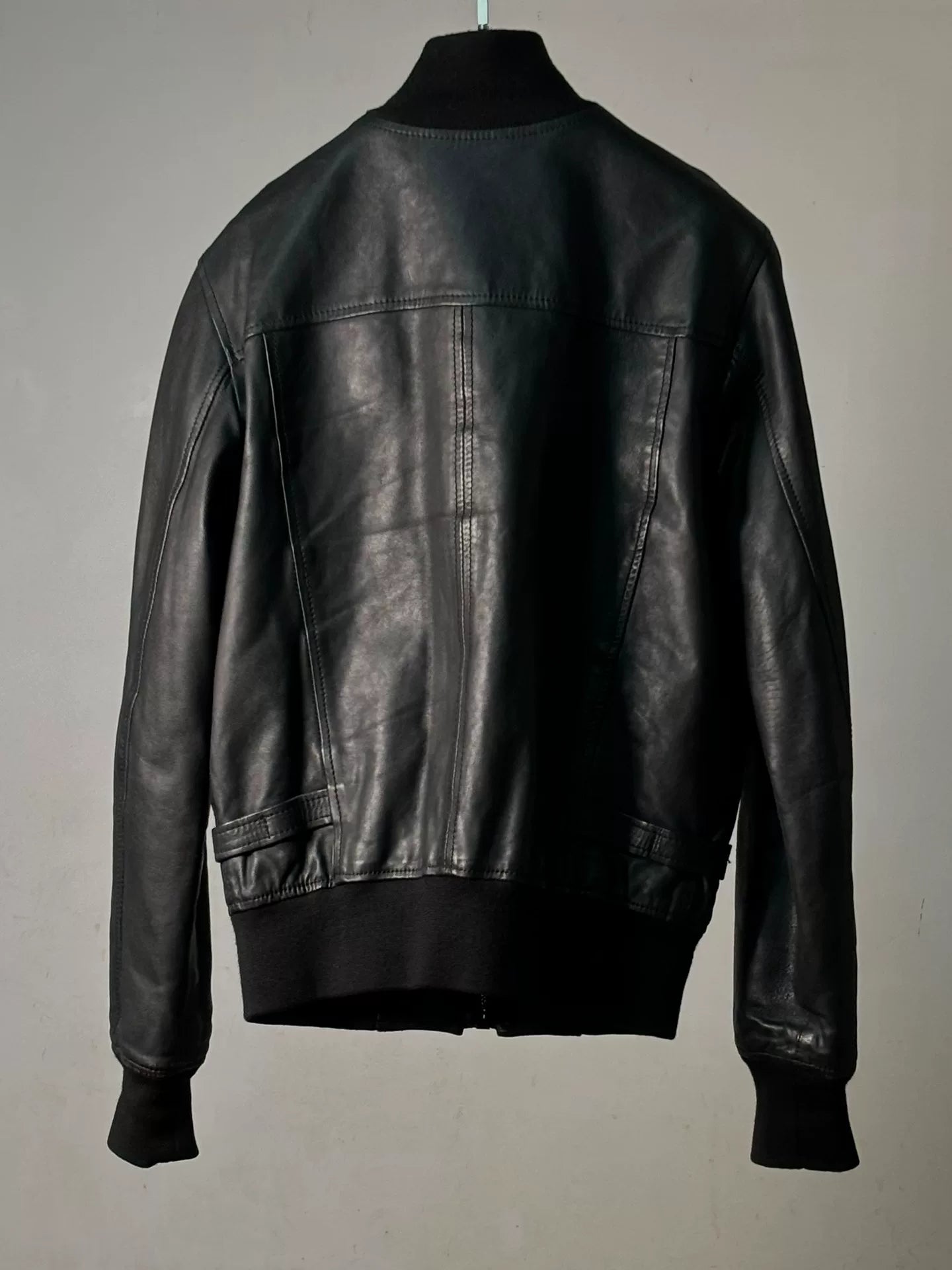 Dirk Bikkembergs Men's Leather Bomber Jacket