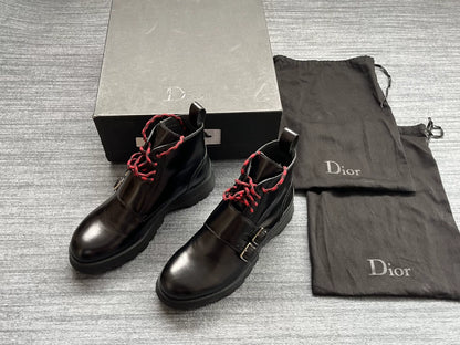 Dior Homme Red String Leather Boots
