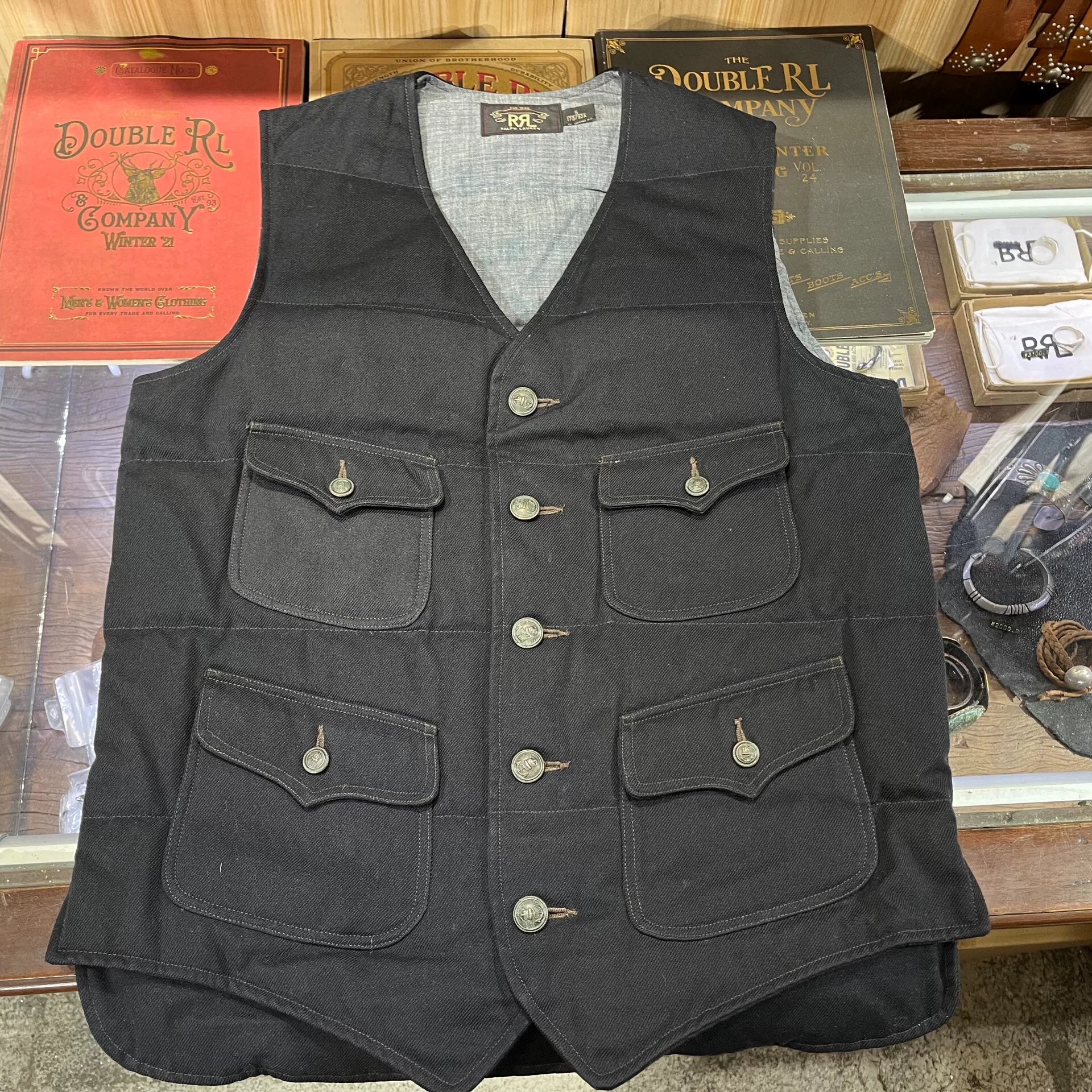 vintage ralph lauren wool down vest