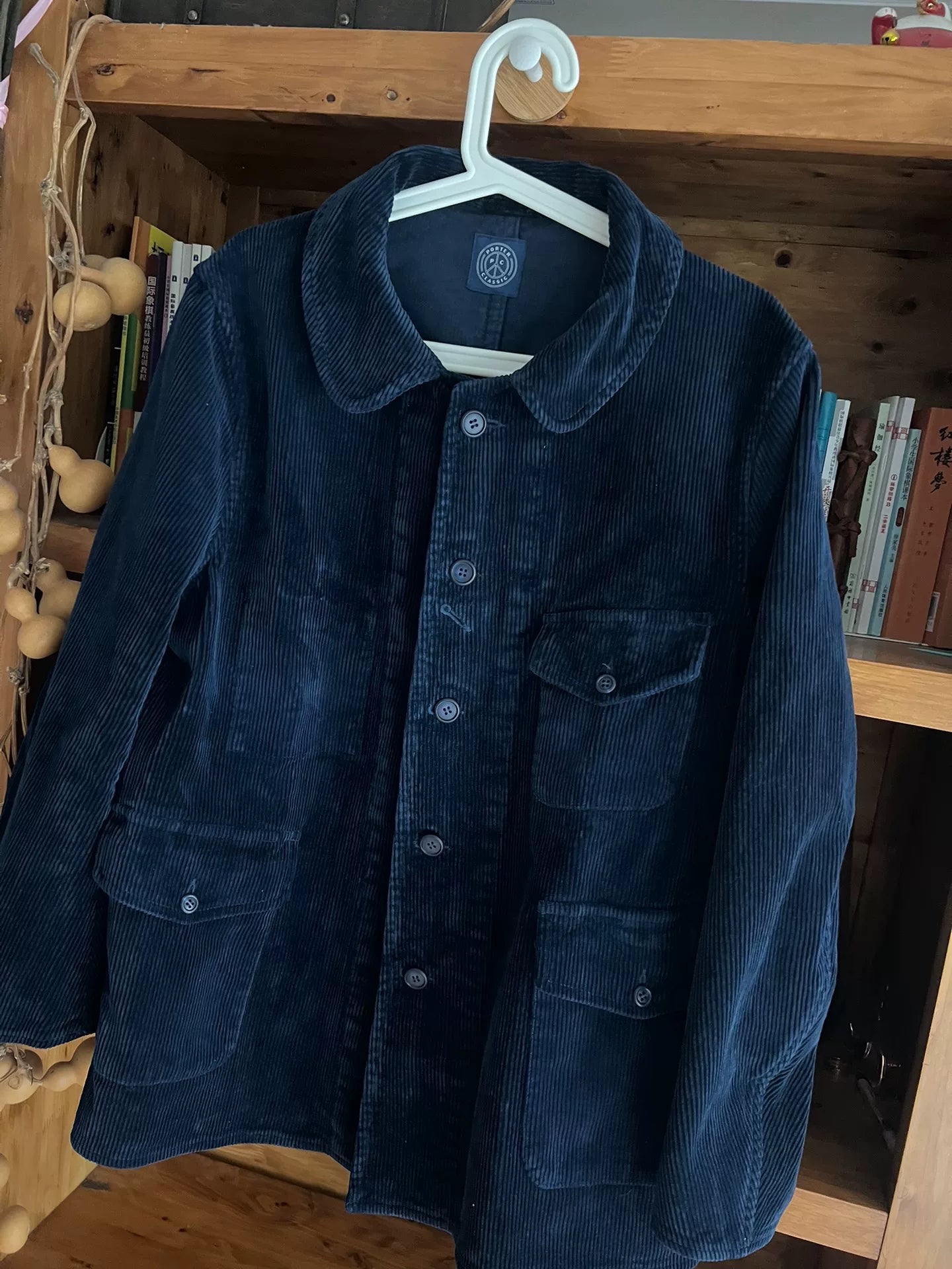 porter classic blue corduroy hunting jacket