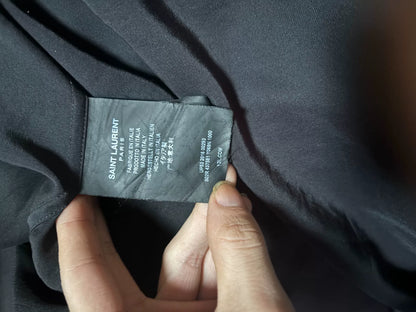 Saint Laurent Black Silk Shirt Size 37