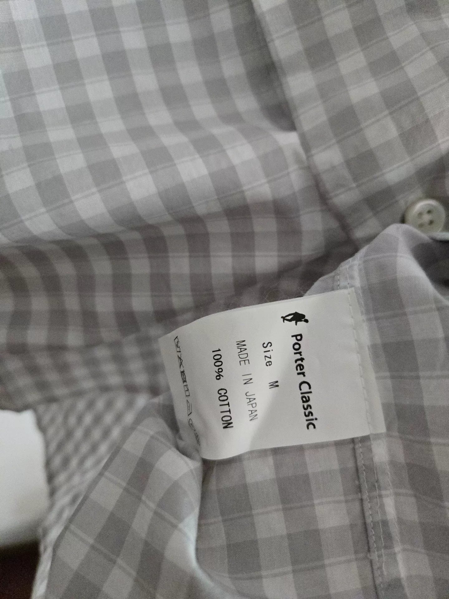 Porter Classic Roll Up Kyoto Limited Gray Check Shirt