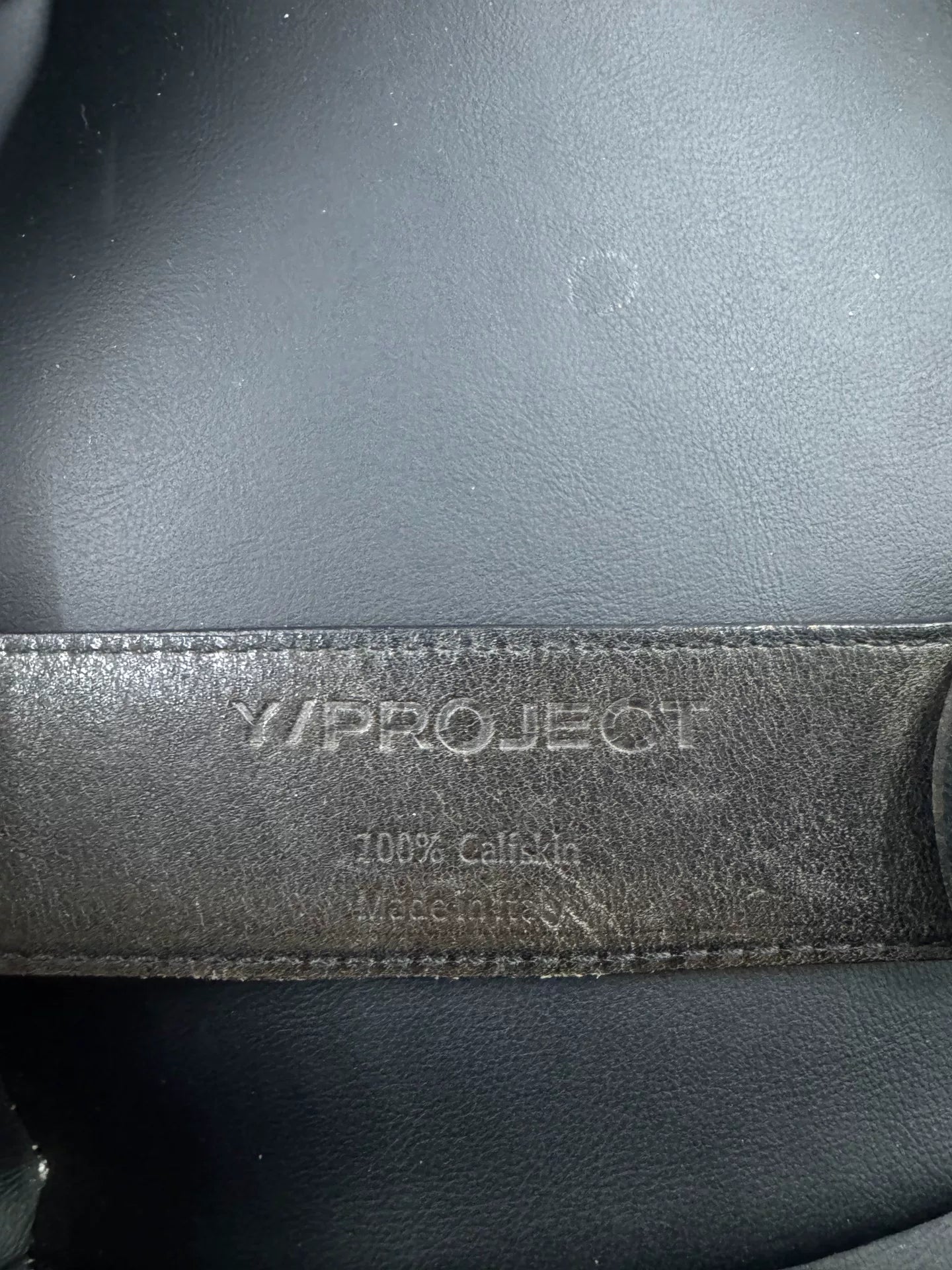 Y/project Black Leather Belt