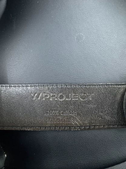 Y/project Black Leather Belt