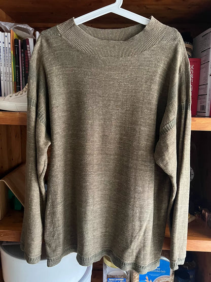 vintage double-sided knit pullover sweater