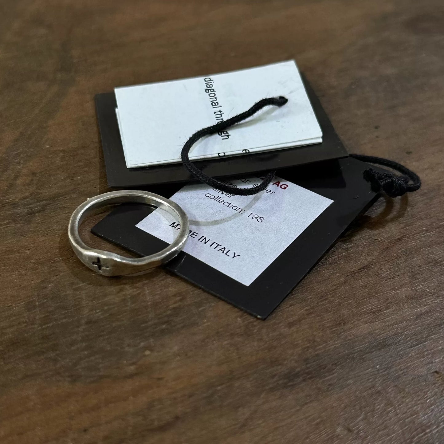 rare m.a+ silver cross ring