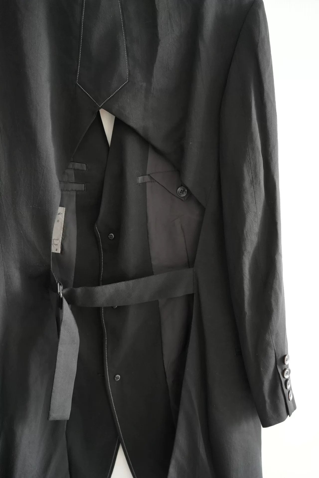 Yohji Yamamoto Black Cutout Suit Jacket
