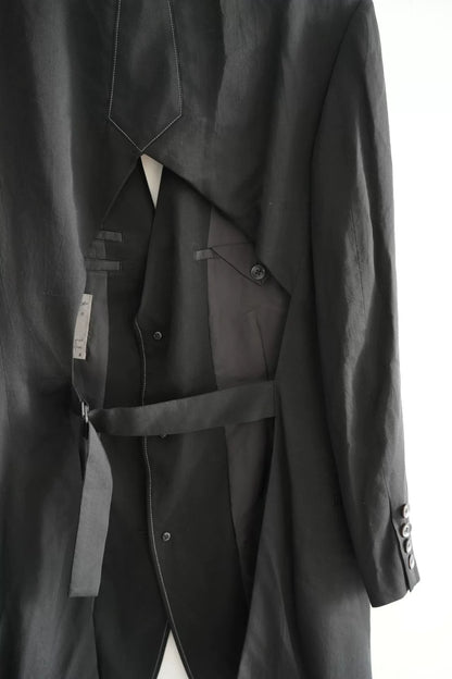 Yohji Yamamoto Black Cutout Suit Jacket