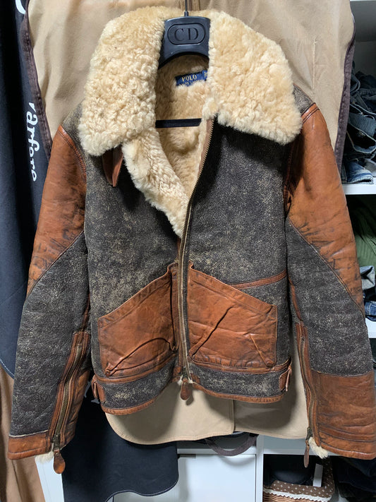 rl polo ralph lauren shearling jacket